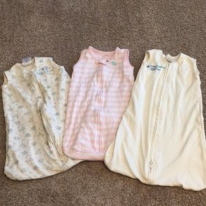 Newborn/0-3 month Sleep sacks.